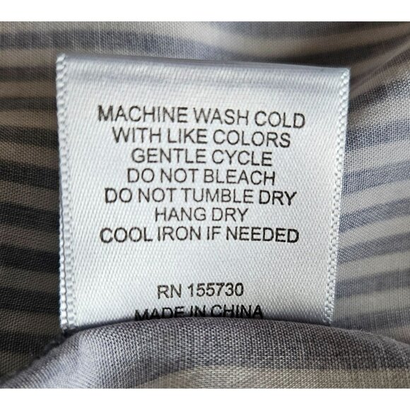 Jane + Delancey Woman Size L Rayon Varied Stripes Button Up Tunic Button Back - Picture 7 of 8